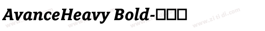AvanceHeavy Bold字体转换
